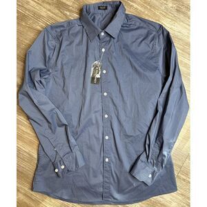 COOFANDY Mens Blue Button Down Shirt Long Sleeve Stretch Dress Shift